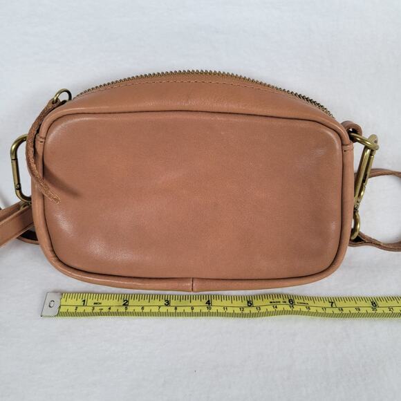 Madewell Womens The Carabiner Crossbody Bag Brown Zip Leather 7.5" Boho Festival - Picture 8 of 10